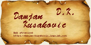 Damjan Kušaković vizit kartica